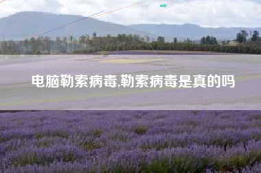 电脑勒索病毒,勒索病毒是真的吗