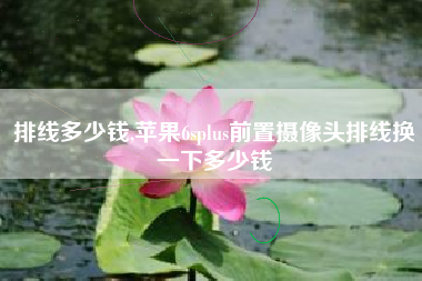 排线多少钱,苹果6splus前置摄像头排线换一下多少钱