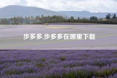 步多多,步多多在哪里下载