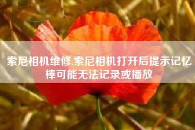 索尼相机维修,索尼相机打开后提示记忆棒可能无法记录或播放