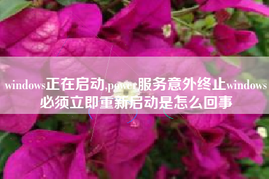 windows正在启动,power服务意外终止windows必须立即重新启动是怎么回事