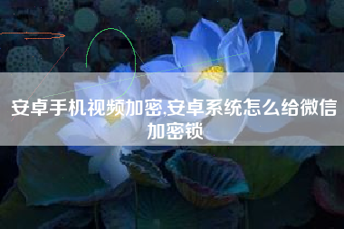 安卓手机视频加密,安卓系统怎么给微信加密锁