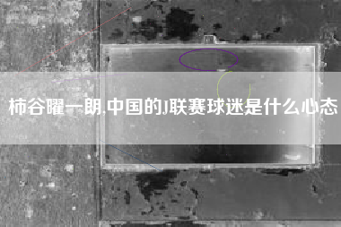 柿谷曜一朗,中国的J联赛球迷是什么心态