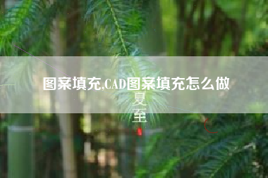 图案填充,CAD图案填充怎么做