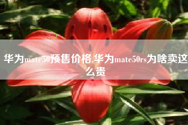 华为mate50预售价格,华为mate50rs为啥卖这么贵
