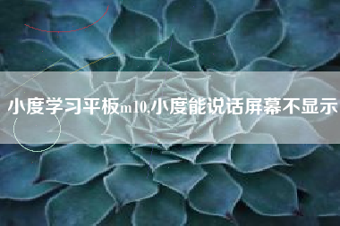 小度学习平板m10,小度能说话屏幕不显示