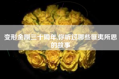 变形金刚三十周年,你听过哪些匪夷所思的故事