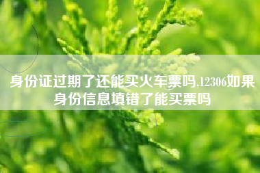 身份证过期了还能买火车票吗,12306如果身份信息填错了能买票吗
