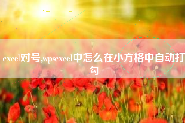 excel对号,wpsexcel中怎么在小方格中自动打勾