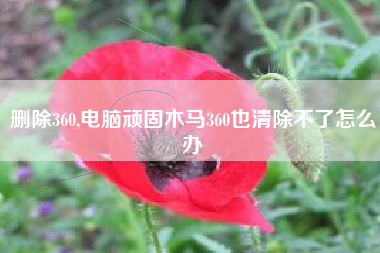 删除360,电脑顽固木马360也清除不了怎么办