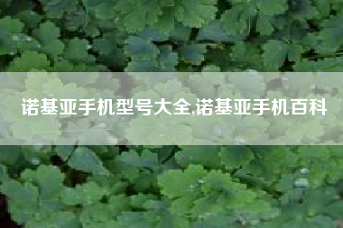 诺基亚手机型号大全,诺基亚手机百科