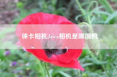 徕卡相机,leica相机是哪国的