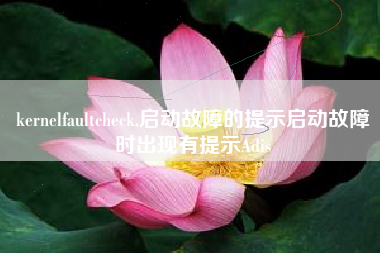 kernelfaultcheck,启动故障的提示启动故障时出现有提示Adis