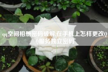 qq空间相册密码破解,在手机上怎样更改QQ服务独立密码