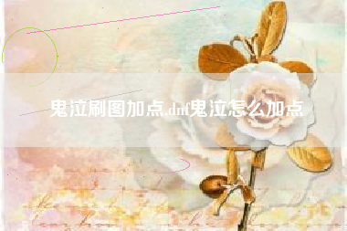 鬼泣刷图加点,dnf鬼泣怎么加点