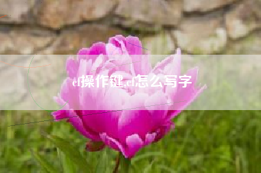 cf操作键,cf怎么写字