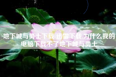 地下城与勇士下载 迅雷下载,为什么我的电脑下载不了地下城与勇士