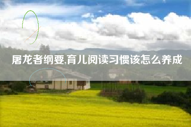 屠龙者纲要,育儿阅读习惯该怎么养成
