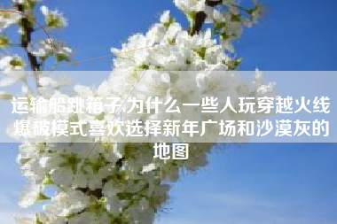 运输船跳箱子,为什么一些人玩穿越火线爆破模式喜欢选择新年广场和沙漠灰的地图