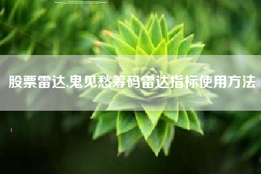 股票雷达,鬼见愁筹码雷达指标使用方法