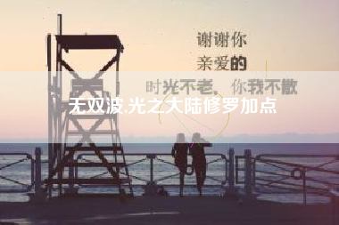 无双波,光之大陆修罗加点