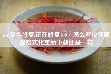 dnf文件修复,正在修复100／怎么解决啊硬盘格式化重新下载还是一样