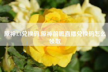 原神1.4兑换码,原神前瞻直播兑换码怎么领取