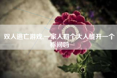 双人逃亡游戏,一家人四个大人能开一个标间吗