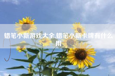 蜡笔小新游戏大全,蜡笔小新卡牌有什么用