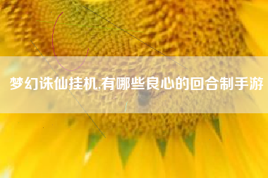 梦幻诛仙挂机,有哪些良心的回合制手游