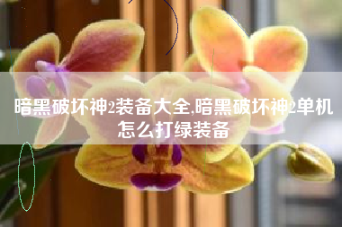 暗黑破坏神2装备大全,暗黑破坏神2单机怎么打绿装备